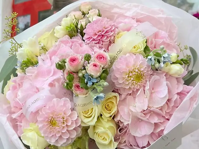 Ніжний мікс з жоржинами