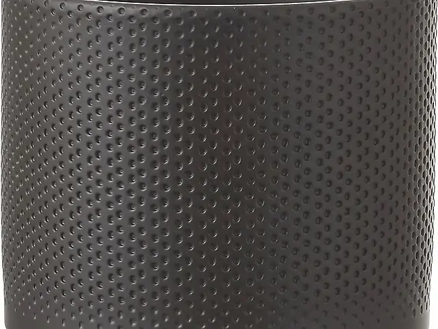 Кашпо Edelman Era pot round рельєфний 23 см чорний матовий