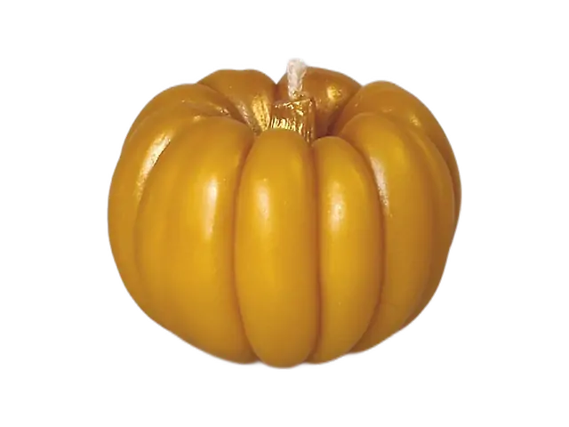 "Гарбуз" свічка з бджолиного воску, натуральний310