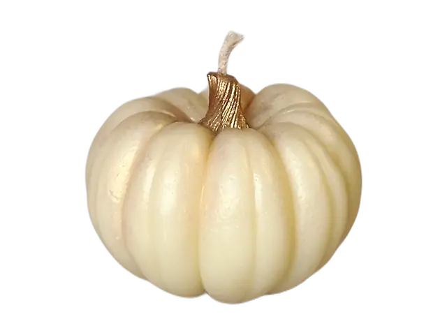 "Гарбуз" свічка з бджолиного воску, молочний