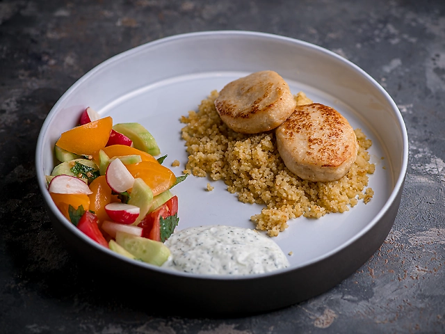 Котлети з судака та кус-кусом: 