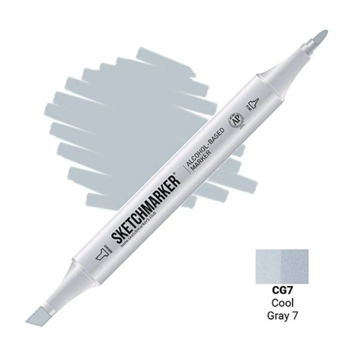 Маркер #c9d2db, Цвет: Cool Gray 7 (Прохладный серый 7), SM-CG07, SKETCHMARKER), SM