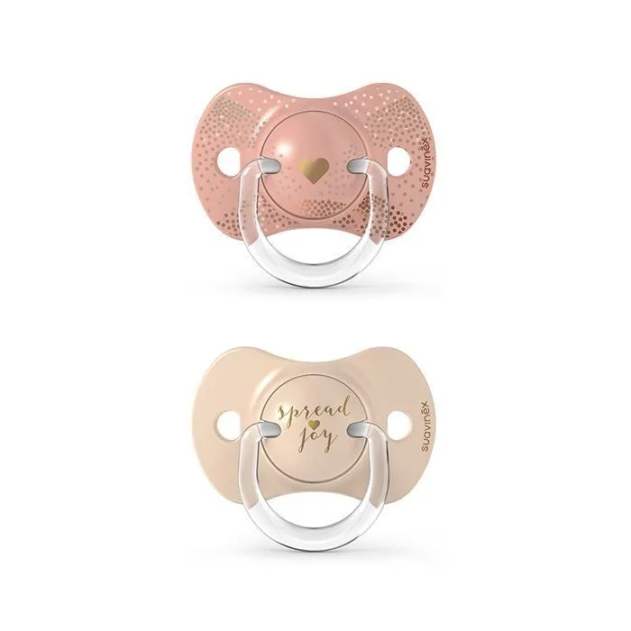 Набір пустушок фізіологічних 2 шт &quot;Чарівні історії&quot; +18 місяців, золоте сердце