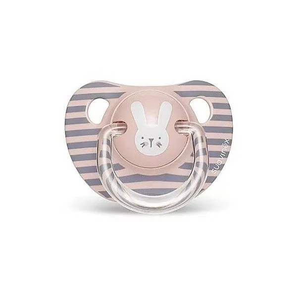 Пустушка анатомічна &quot;Hygge - Затишні історії&quot; 6-18 місяців, рожевий зайчик