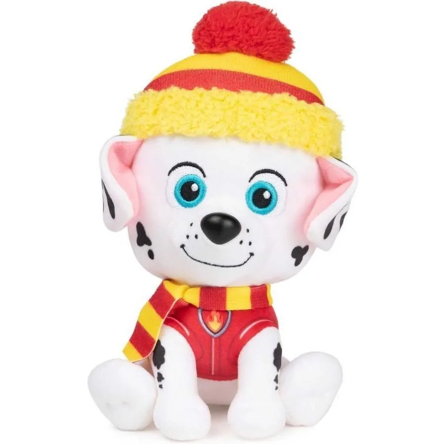 Цуценячий патруль: м'яка іграшка - цуценя Маршал [Зимові святаk (15 см)