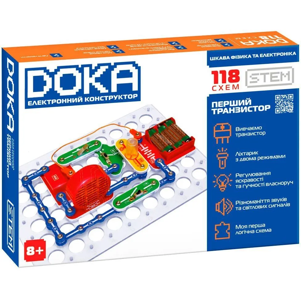Конструктор електронний DOKA &quot;118 СХЕМ&quot;