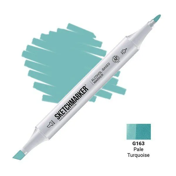 Маркер #7cbfbe, Цвет: Pale Turquoise (Бледно бирюзовый), SM-G163, SKETCHMARKER), SM