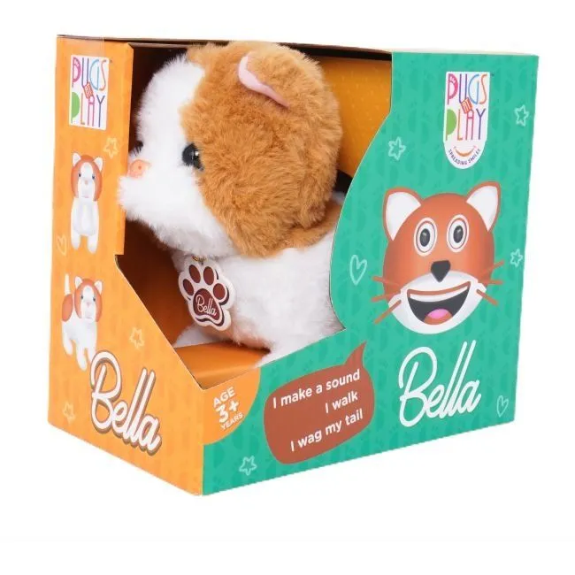 Pugs at Play Інтерактивна Іграшка Біло-коричневе кошеня "BELLA"