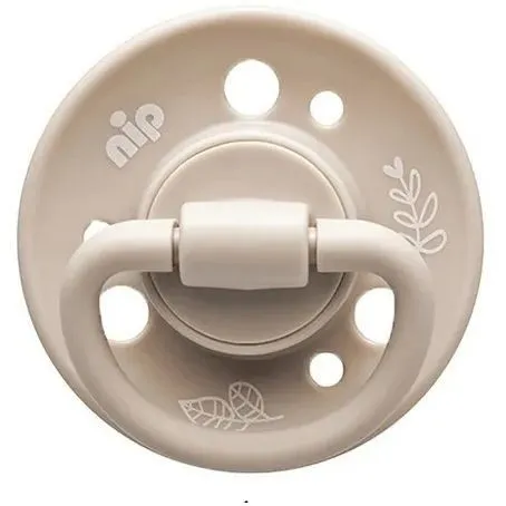 Пустушка кругла &quot;Вишенька-Зелена Серія&quot; зелений/бежевий (латекс) (0 - 6 міс.),(2 шт)/ NIP