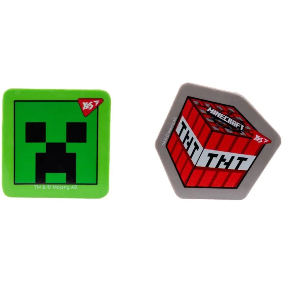 Гумка фігурна Yes "Minecraft" 2 диз. мікс