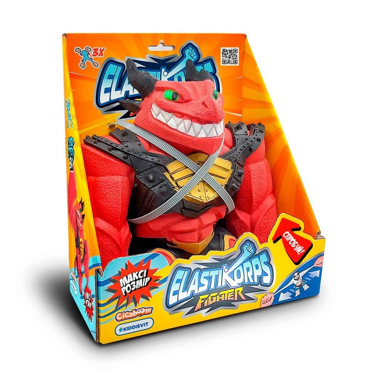 Стретч-іграшка ELASTIKORPS серії [Maxy Fighter 3: Extra Forcek - ЧЕРВОНИЙ ДРАКОН