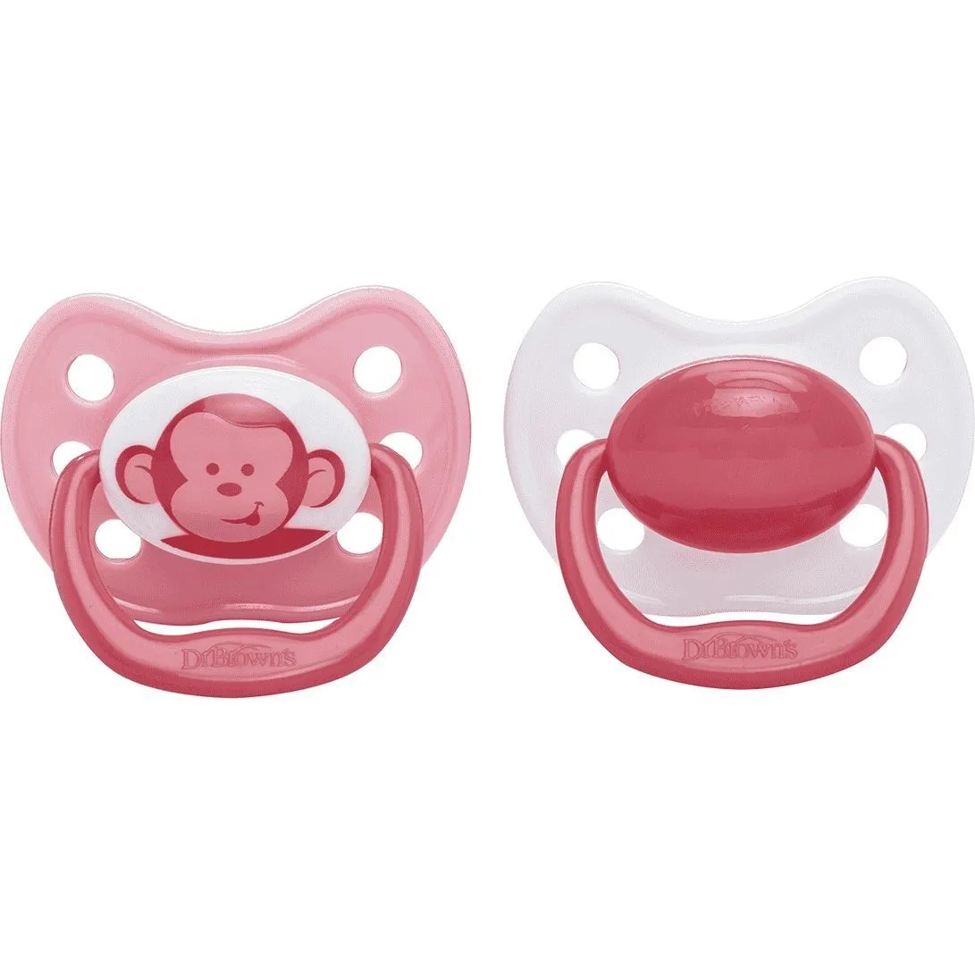 Пустушка ортодонтична &quot;Dr.Brown&#039;s&quot; колір рожевий, 12+ міс, 2 шт