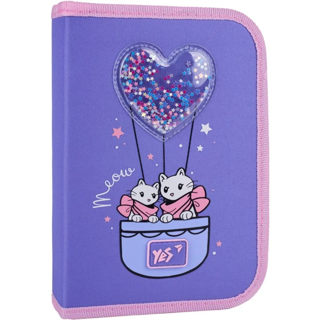 Пенал твердий YES одинарний з двома клапанами HP-04 Purr Meow