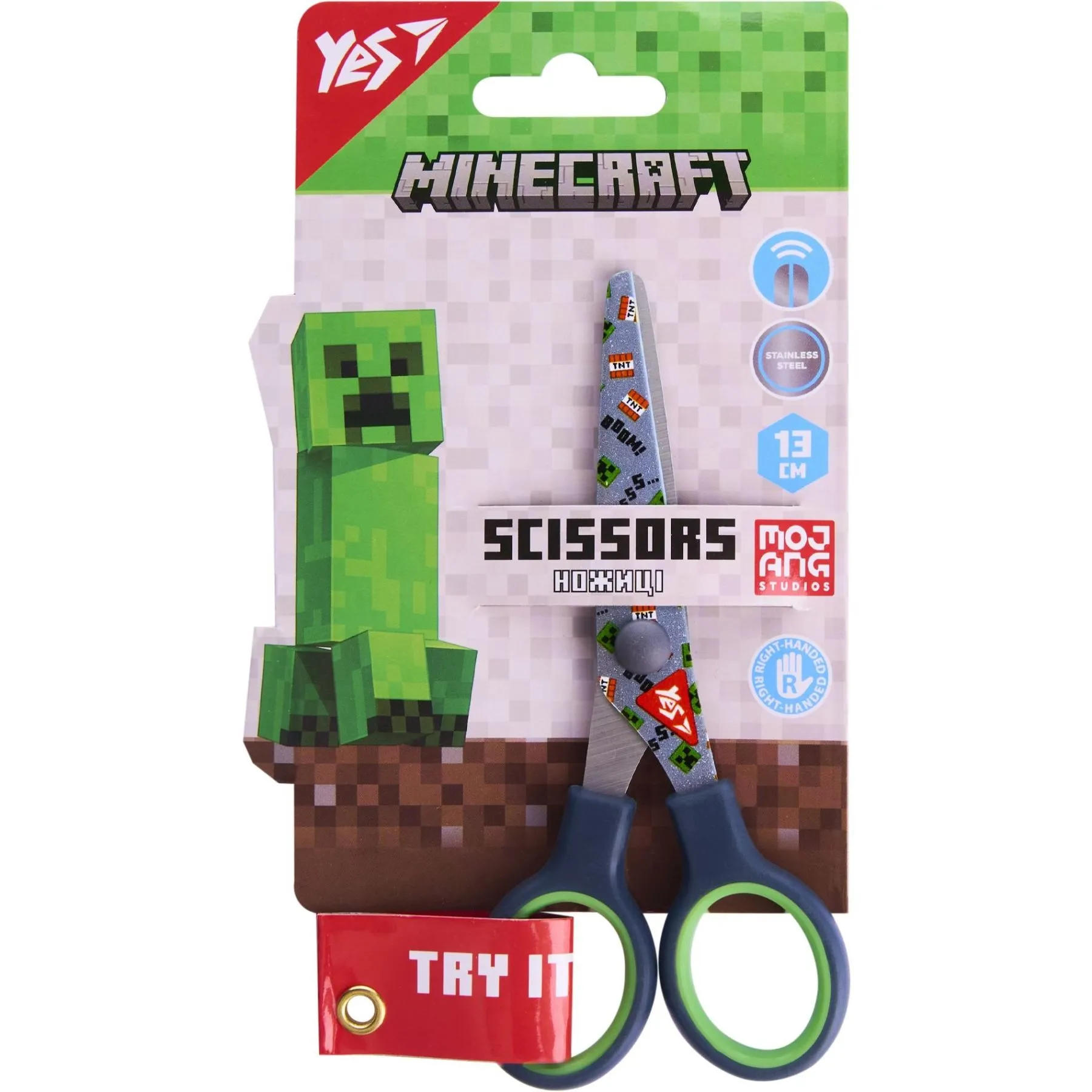 Ножиці Yes &quot;Minecraft&quot; 13см, з принтом на лезі