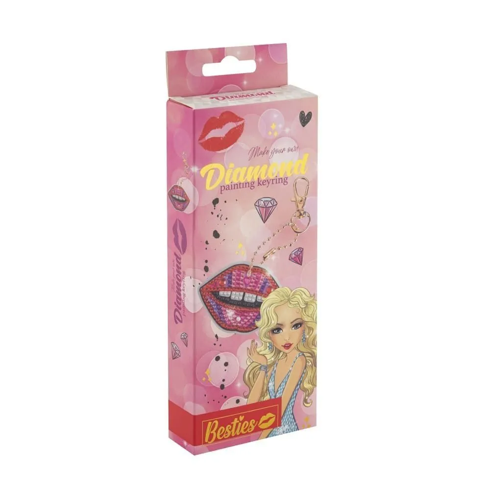 Besties Брелок з діамантовим розписом &quot;Поцілунок&quot;