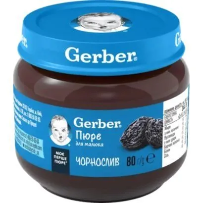 Пюре &quot;Чoрнослив&quot; 80 г, Gerber