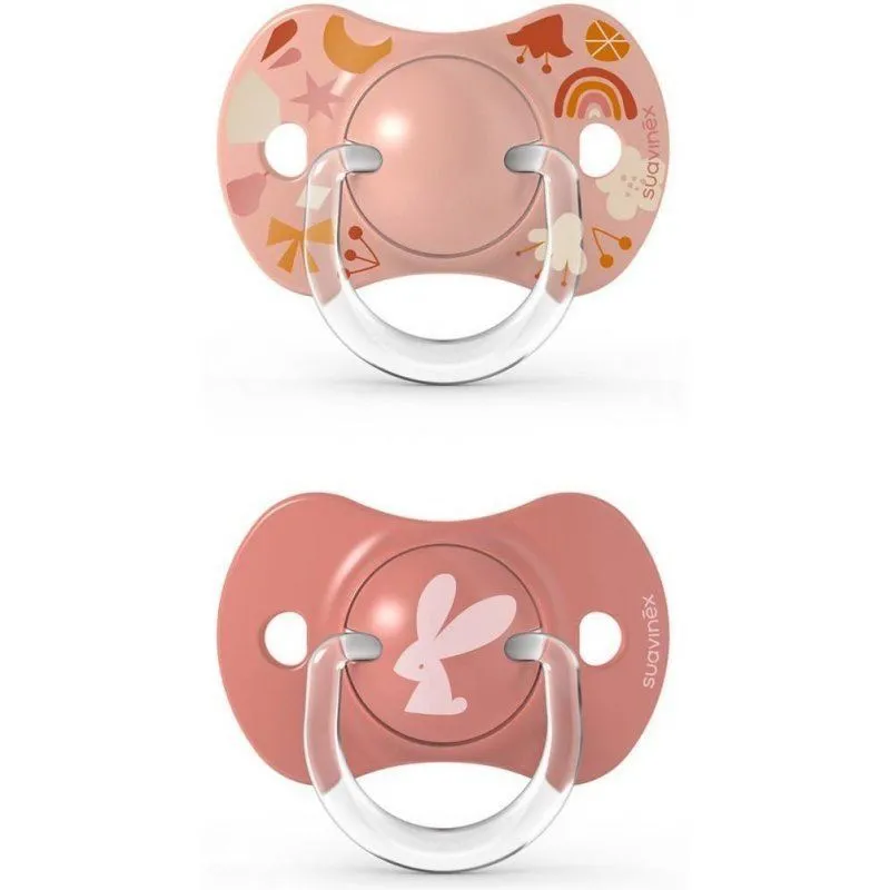 Набір пустушок фізіологічних 2 шт &quot;Лісові історії&quot; 0-6 місяців, рожеві