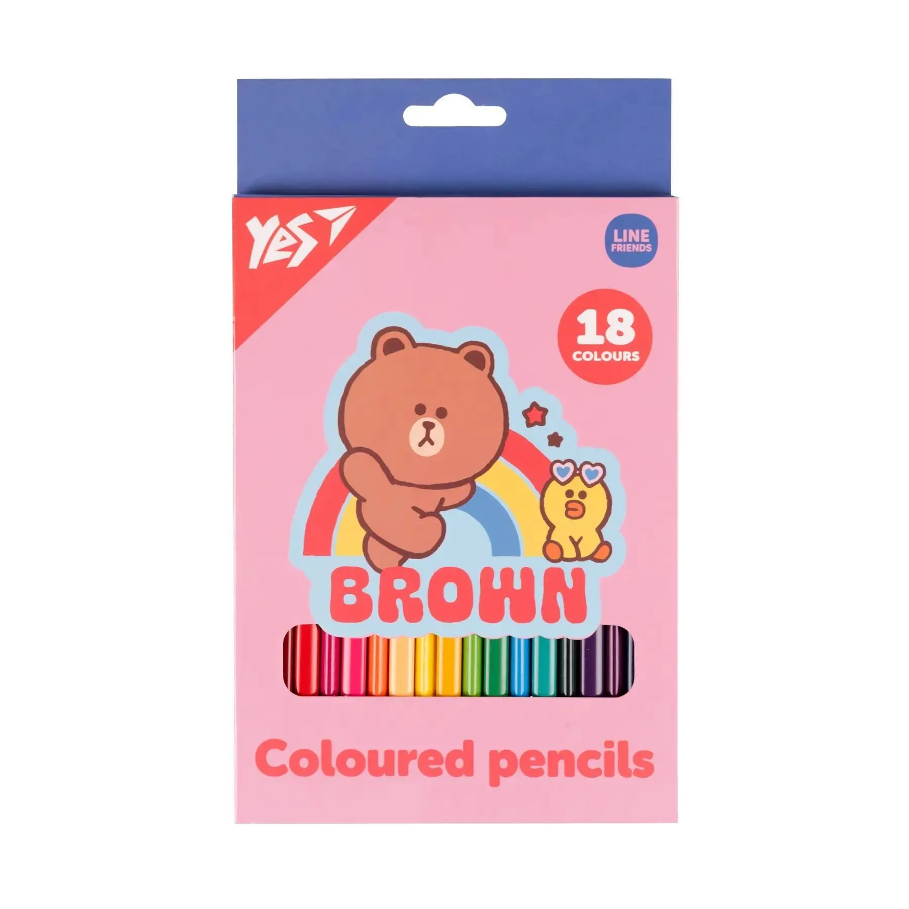 Олівці кольорові Yes 18 кол. "Line Friends. Choco and Sally"