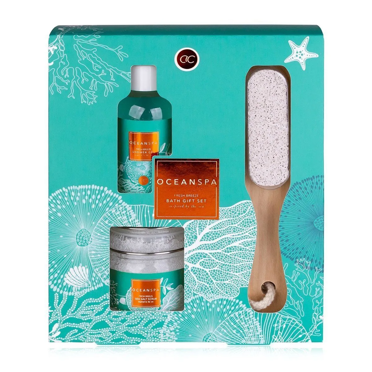 Набір д/ванни OCEAN SPA подар. упак.: гель д/душу 120г, скраб, пемза, аромат: Fresh Breeze