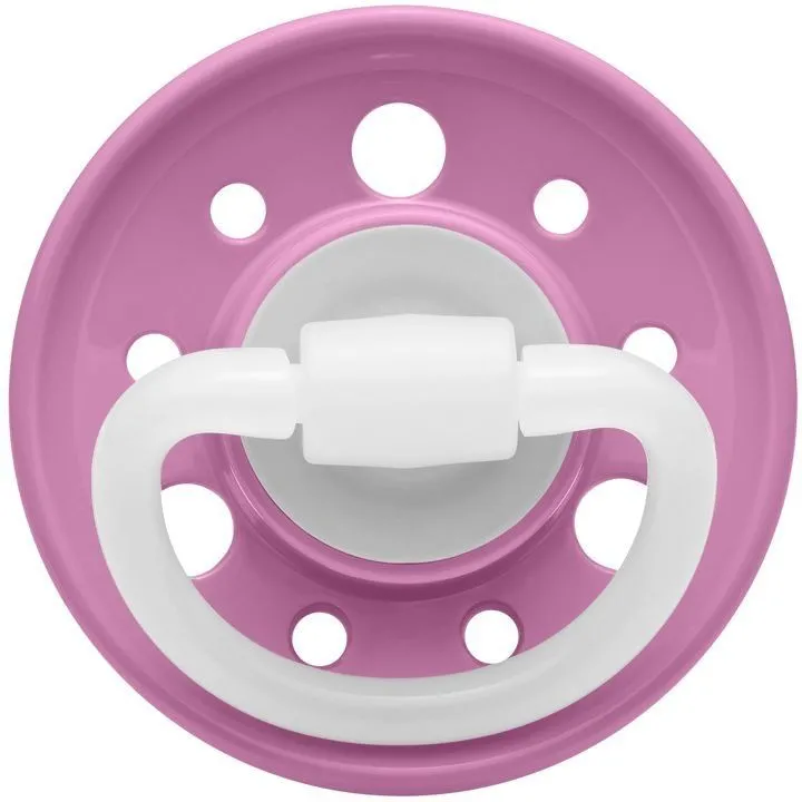 Пустушка кругла &quot;Вишенька&quot; - Рожева (латекс) (від 6 місяців),(1 шт)/ NIP