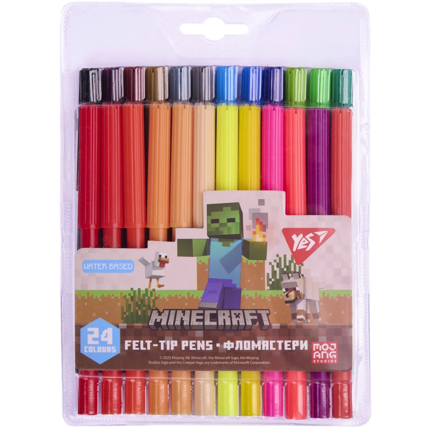 Фломастери Yes 24 кольори &quot;Minecraft&quot;