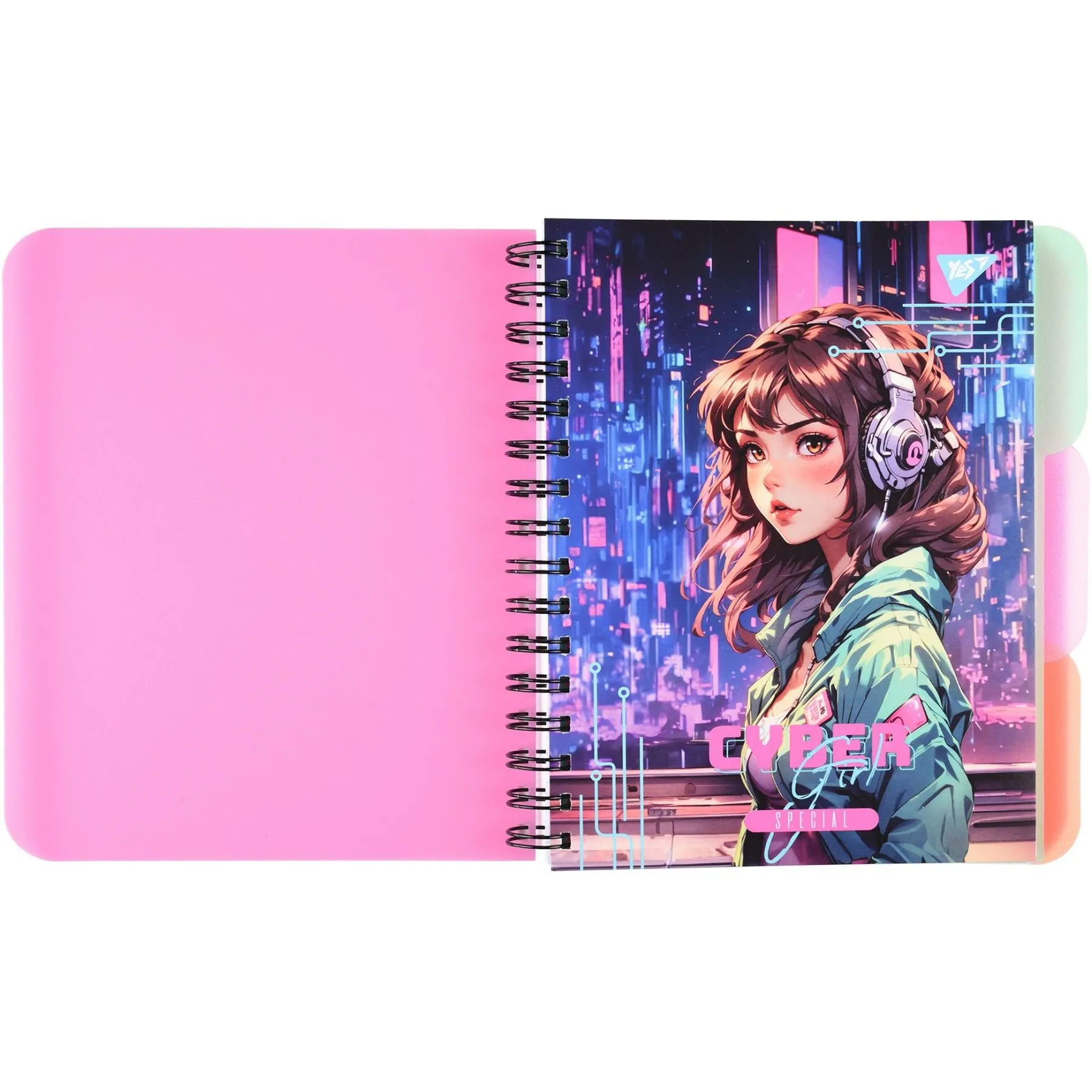 Зошит для записів YES А5/144 пл.обкл. Cyber girl
