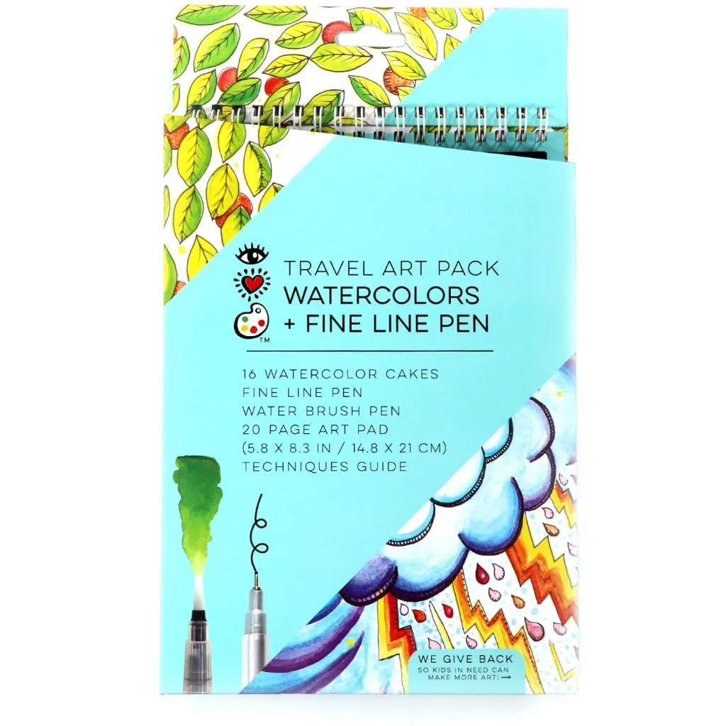 I Heart Art Дорожній набір для творчості з акварельними фарбами "Акварельні фантазії"