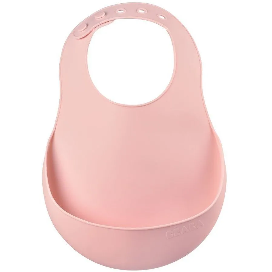 Нагрудник силіконовий "Beaba" рожевий