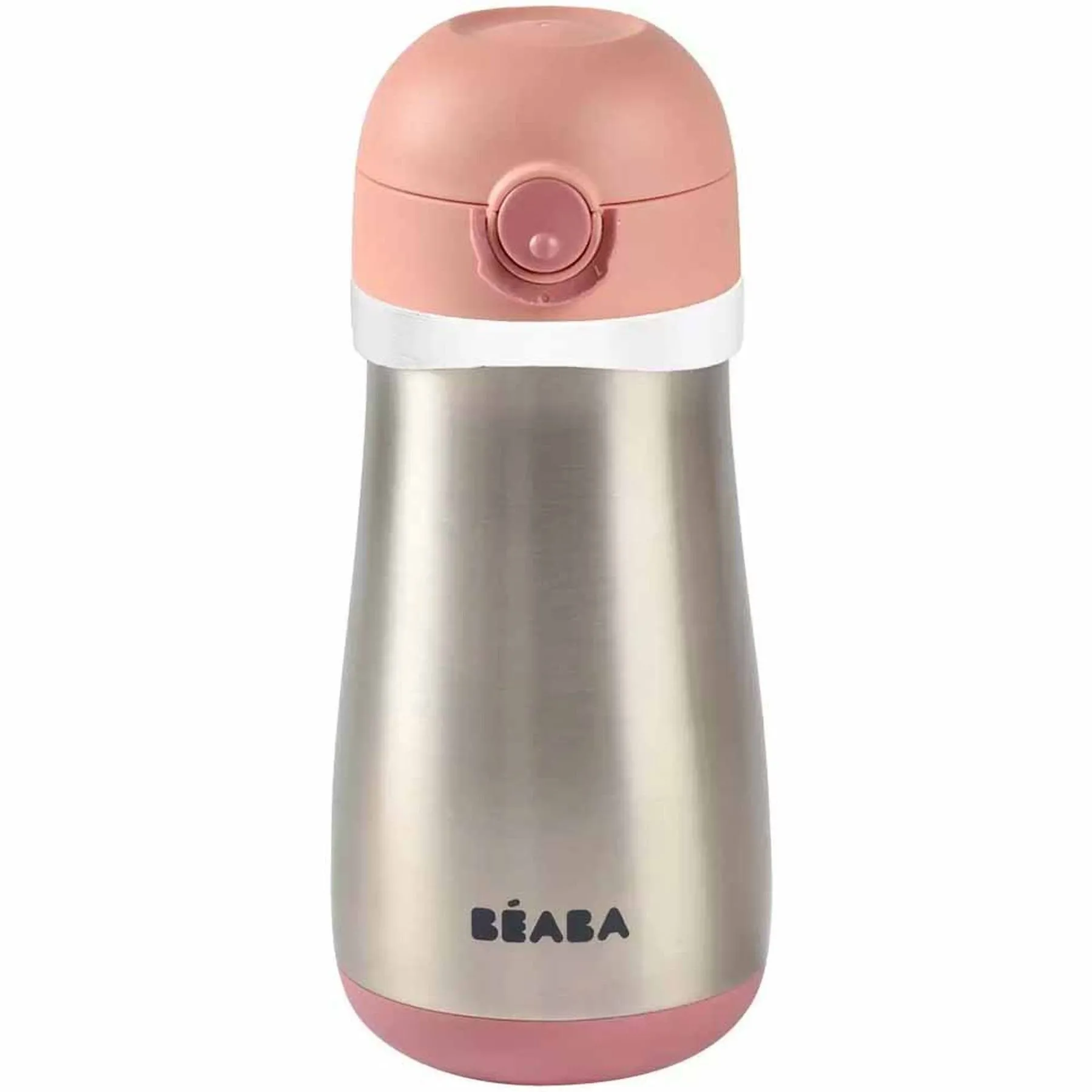Металевий термопоїльник Beaba 350 мл рожевий