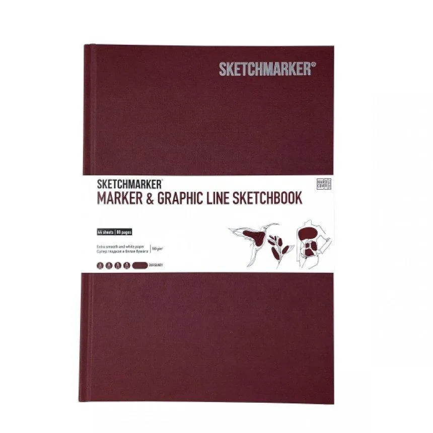 Скетчбук  В5 44 арк., 180 г/м?, слива, MGLHM/BURG SKETCHMARKER