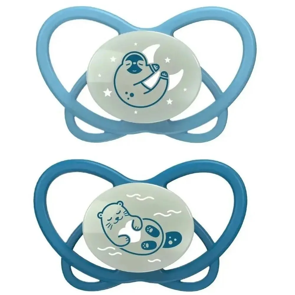 Пустушка &quot;Мій метелик НІЧ&quot; Синій (силікон) 5 - 18 місяців (2шт. + футляр-стерилізатор) /NIP