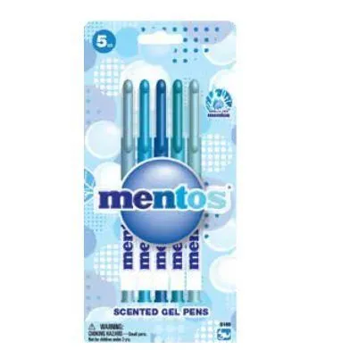 Ручка 8149 гелева, 5 шт. в наборі, аромат., лист, 9-21,5-1,5 см.