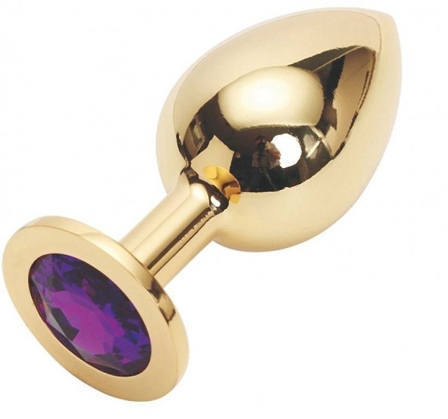 Анальна пробка 252 Large Gold Purple (Пурпурний)