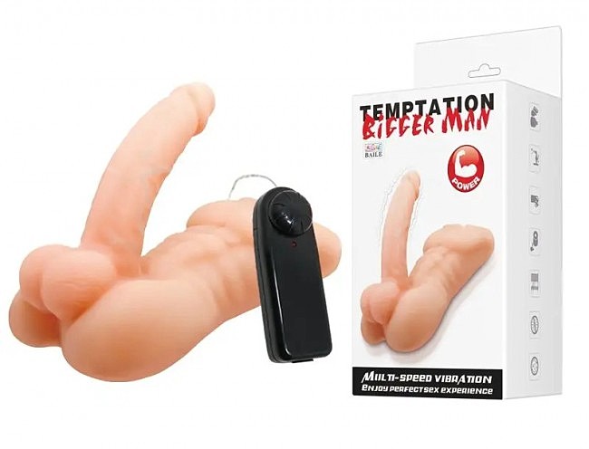 Вібратор з торсом Temptation Bigger Man 13 х 3,5 см
