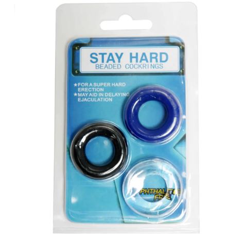 Набір ерекційних кілець STAY HARD Cock Ring Set колір
