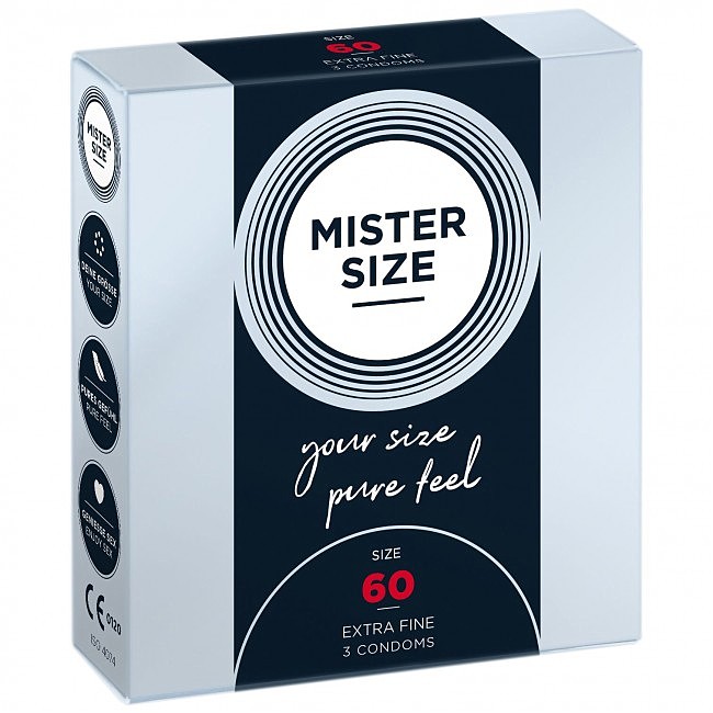 Презервативи Mister Size  pure feel  60, товщина 0,05 мм (10 шт)
