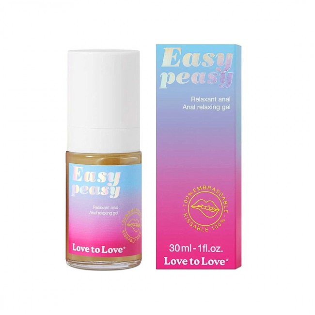 Анальний лубрикант розслаблюючий Love To Love Easy Peasy Anal Relaxing Gel, смак і аромат м'яти, 30 мл