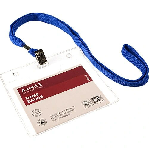 Бейдж горизонтальний на шнурці Axent