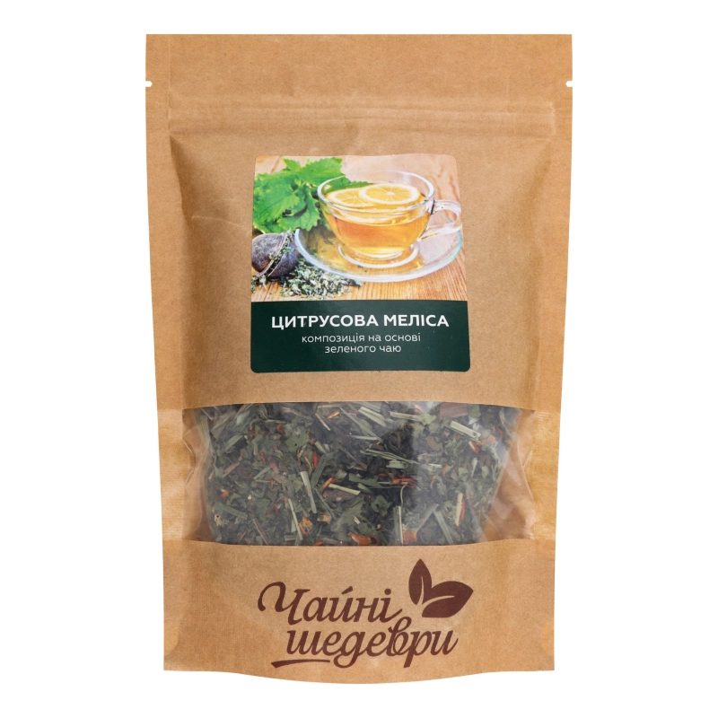 Композиція на основі зеленого чаю Цитрусова меліса Чайні шедеври д/п 60г