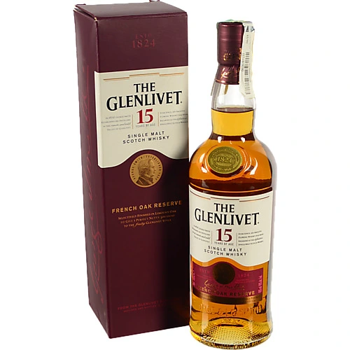Віскі 0.7л 40% шотландське односолодове 15YO The Glenlivet к/у