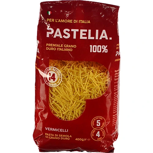 Макарони Pastelia 400г вермішель тонка