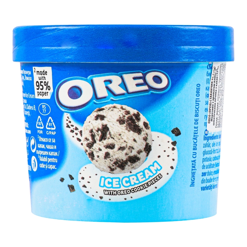 Морозиво з ароматом ванілі зі шматочками печива з какао Oreo ст 92.5г