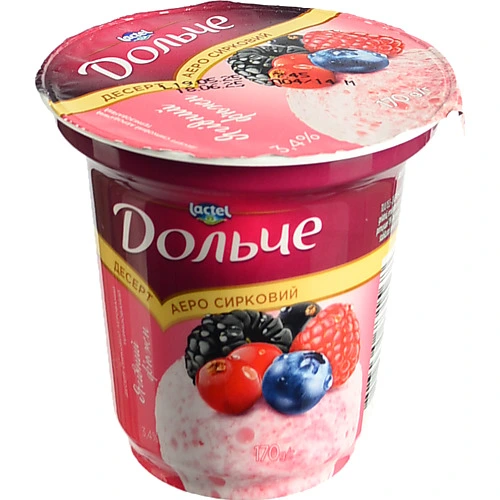 Десерт Дольче 170г 3.4% аерований ягідний ф'южн ст
