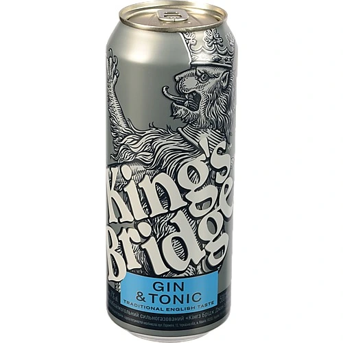 Напій слабоалкогольний 0.5л 7% King's Bridge Gin Tonic