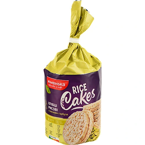 Хлібці ТМ "Жменька" рисові з насінням гарбуза, 100 г