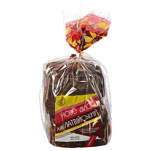 Хліб Нове діло Латвійський нарізний житньо-пшеничний, 400 г