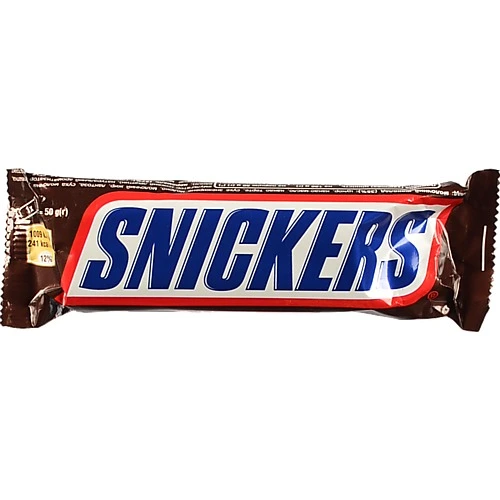 Батончик зі смаженим арахісом карамеллю і нугою вкритий молочним шоколадом Snickers м/у 50г