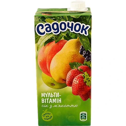 Сік з м'якоттю стерилізований Мультивітамін Садочок 0.95л