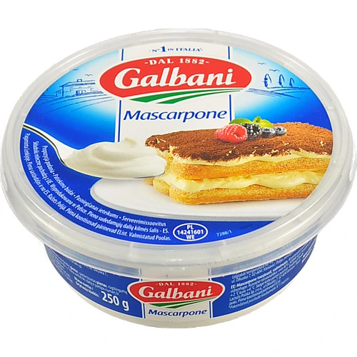 Сир Galbani Mascarpone 80% свіжих вершків 250г