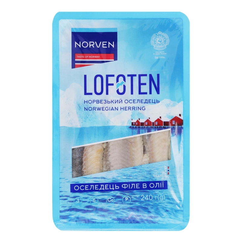 Оселедець філе в олії Lofoten Norven 240г